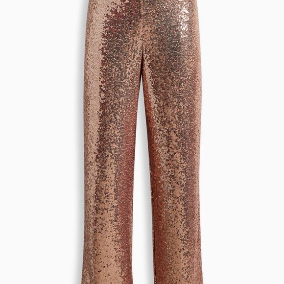 Pull-On Wide Leg Sequin High-Rise Pant - Torrid - Size 5X - NWT - Champagne/Gold - Picture 7 of 7